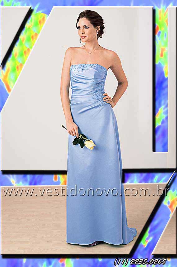 vestido azul serenity, azul pastel,  madrinha de casamento em cetim importado agende sua visita (11) 2274-9604 , loja em So Paulo
