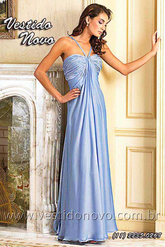Vestido azul serenity madrinha de casamento importado loja em So Paulo SP