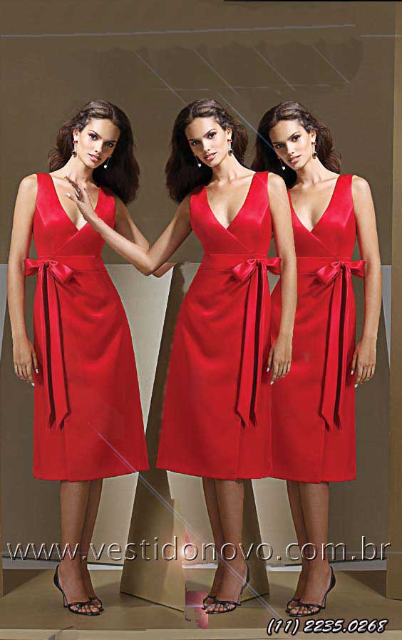vestido curto e longuete vermelho  loja aclimao, cambuci, vila mariana, vila monumento