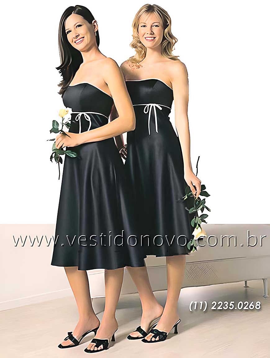 vestido de festa, curto, preto, longuete importado, em So Paulo