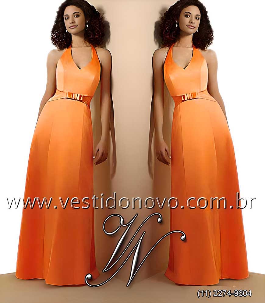 vestido de festa, laranja, tamanho grande, gordinha, plus size, So Paulo