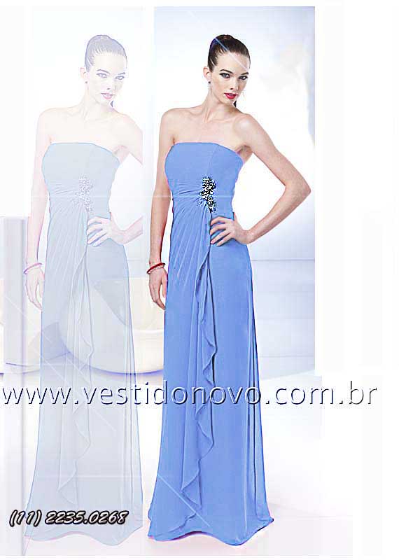 vestido de madrinha azul CASA DO VESTIDO NOVO (11) 2274-9604 -  São Paulo sp