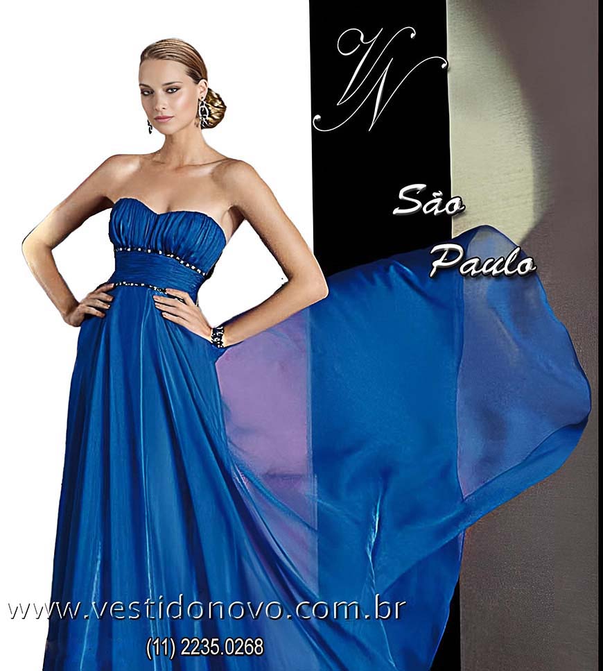 Vestido de festa,  Plus size, azul royal, tamanho grande loja em So Paulo