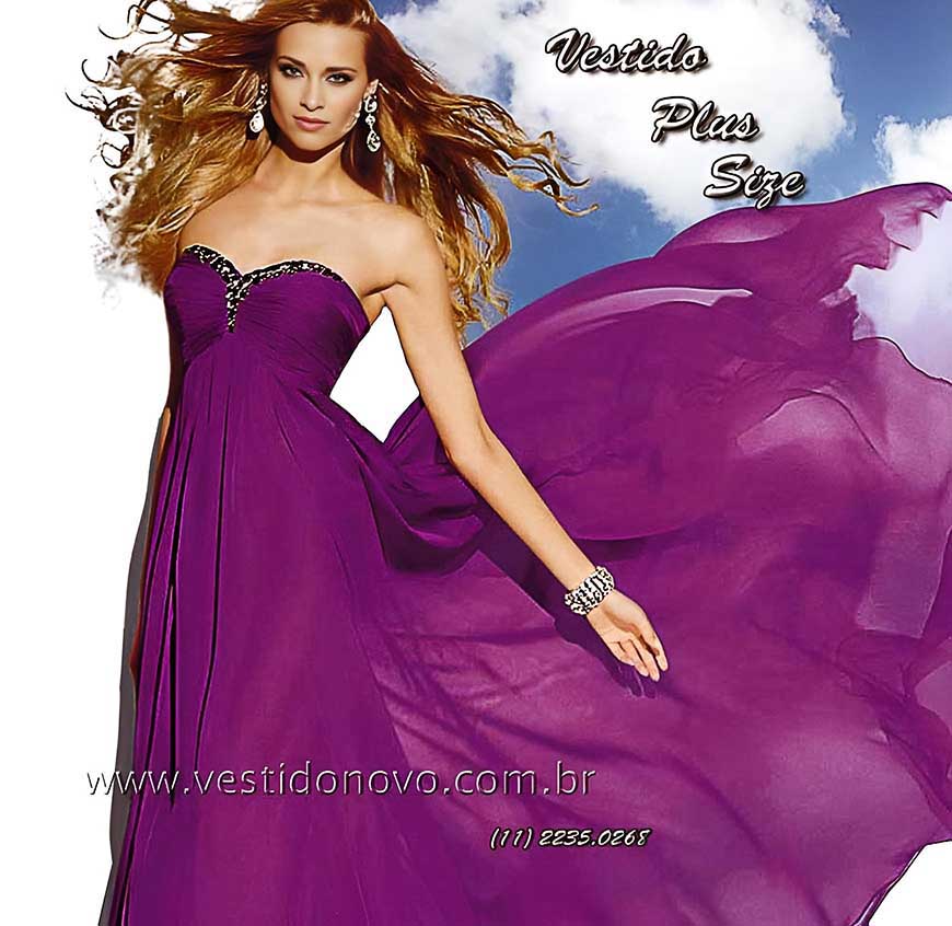 Vestido de festa, Plus size, roxo, violeta, tamanho grande loja em So Paulo