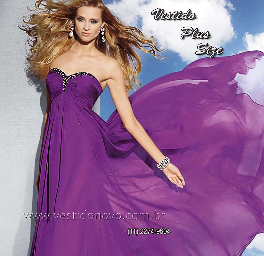 Vestidos Plus size para Gordinhas pronta entrega cor violeta ,  vestido tamanho grande loja em São Paulo