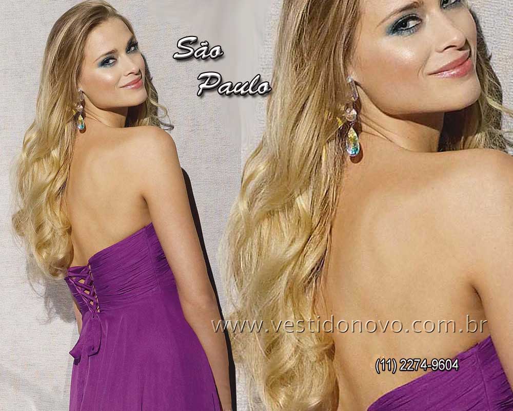 Vestido de festa longo plus sizer violeta ,  vestido tamanho grande loja em São Paulo