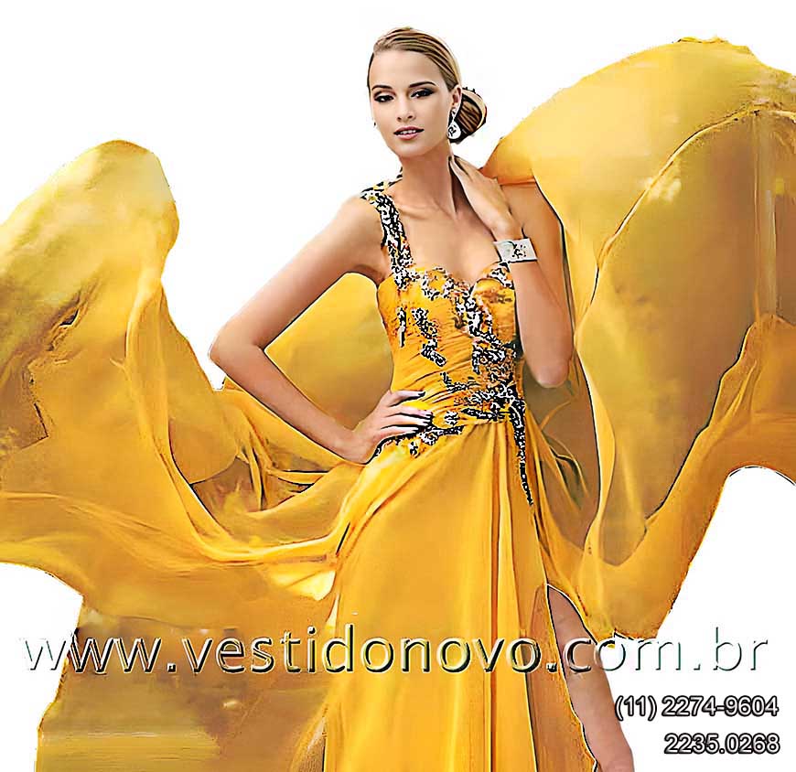 Vestido de festa, amarelo, me da noiva,  importado em seda,  So Paulo sp