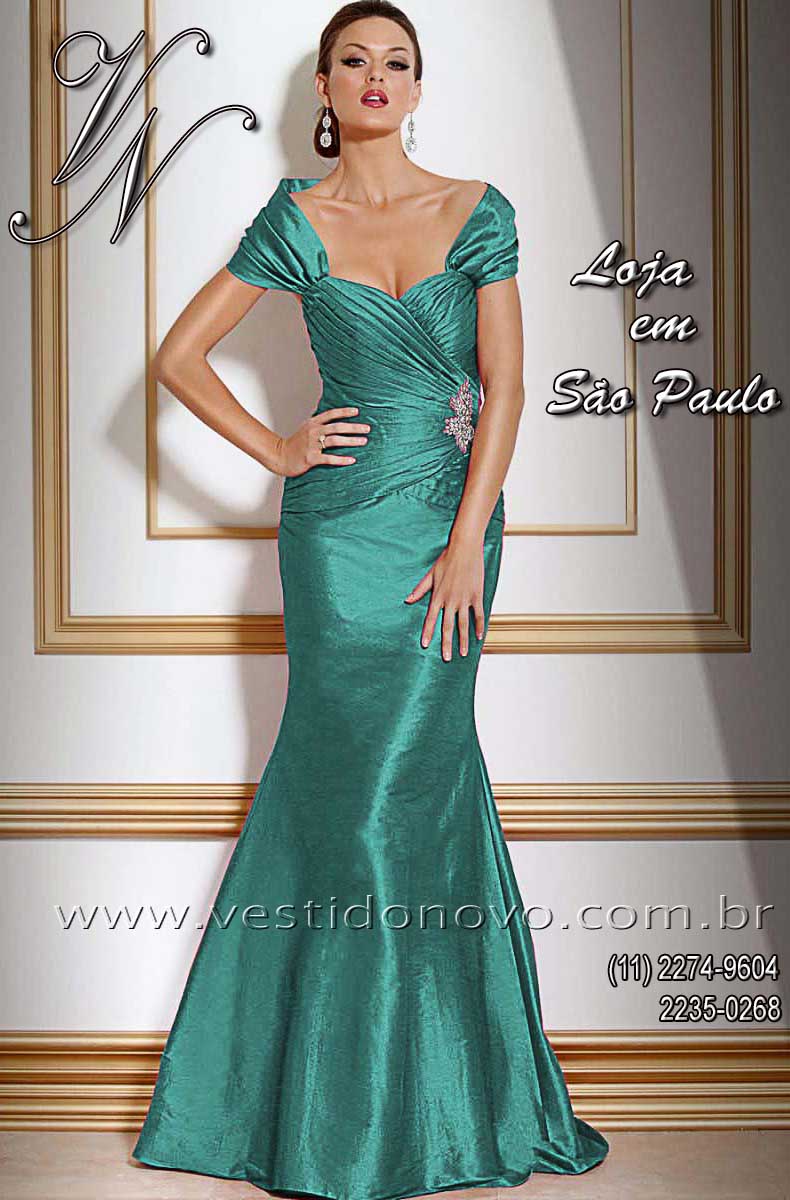 Vestido Plus Size tamanho grande azul esverdeado mae do noivo , formatura,  casamento civil  / CASA DO VESTIDO  em São Paulo aclimação (11) 2274-9604 ou 2235-0268
