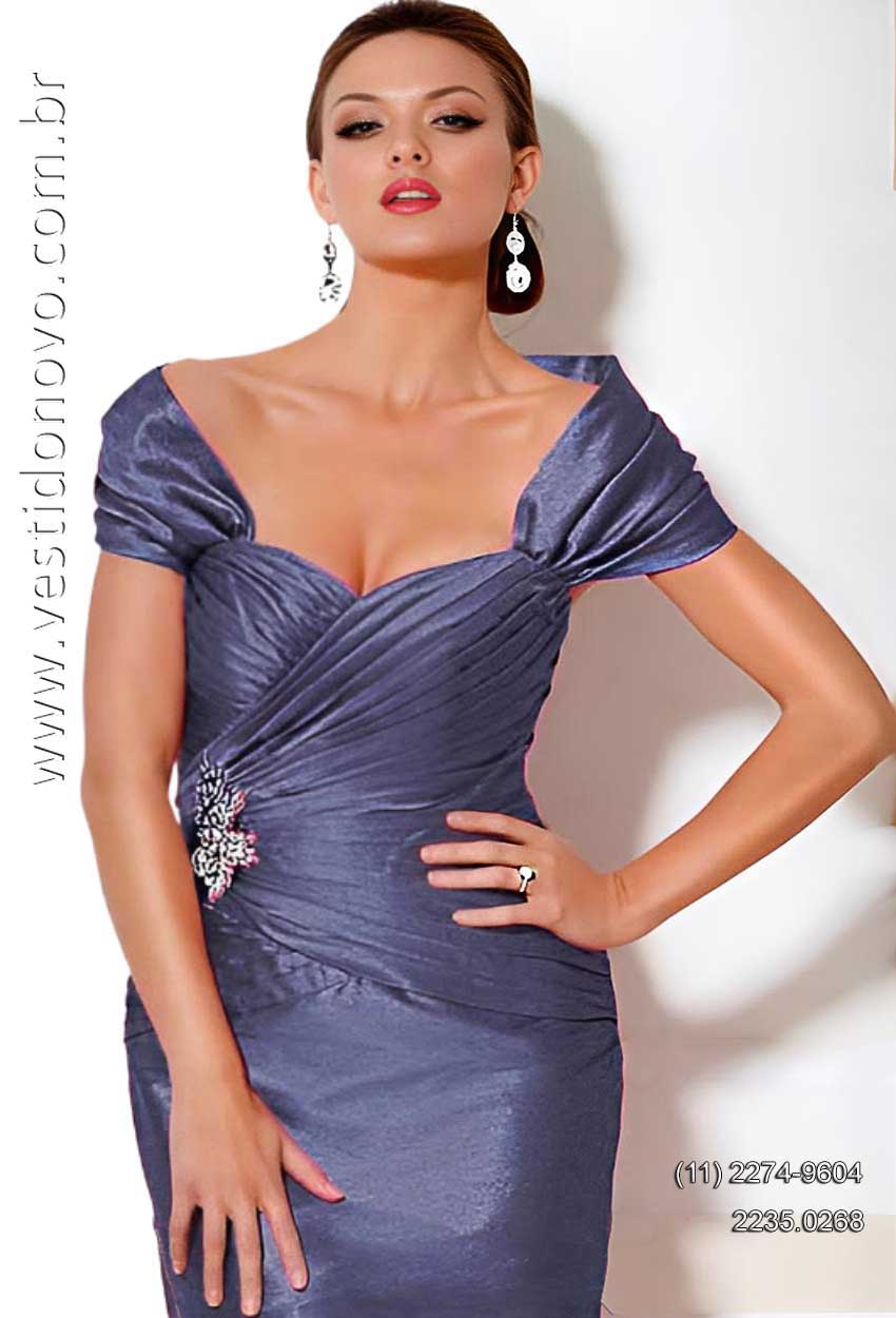 vestido mae da noiva, me do noivo, plus size, tafet azul, So Paulo