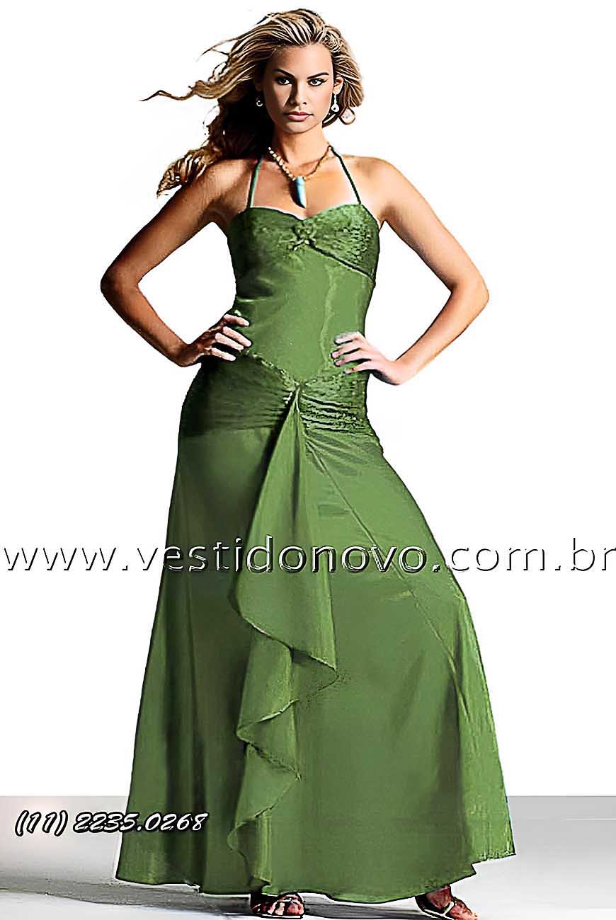 vestido de festa verde bandeira, madrinha de casamento em So Paulo