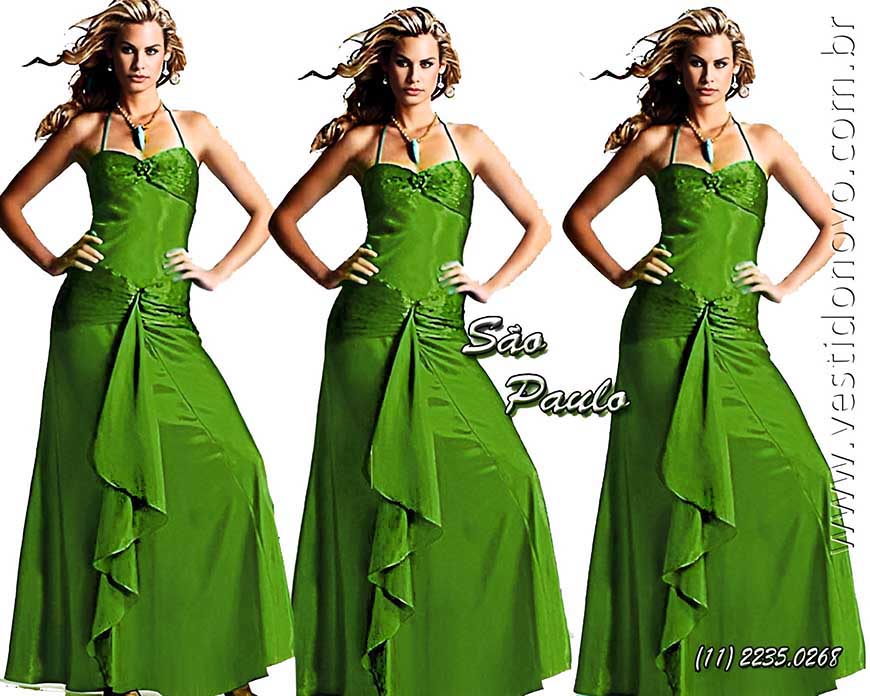 vestido de festa verde bandeira, madrinha de casamento em So Paulo