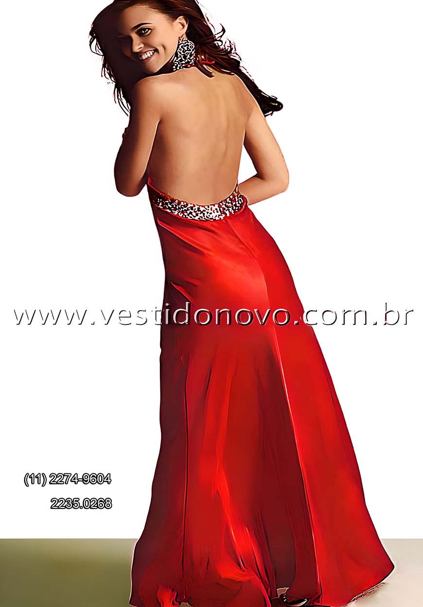 Vestido de festa vermelho, com brilho, formatura, loja em So Paulo sp