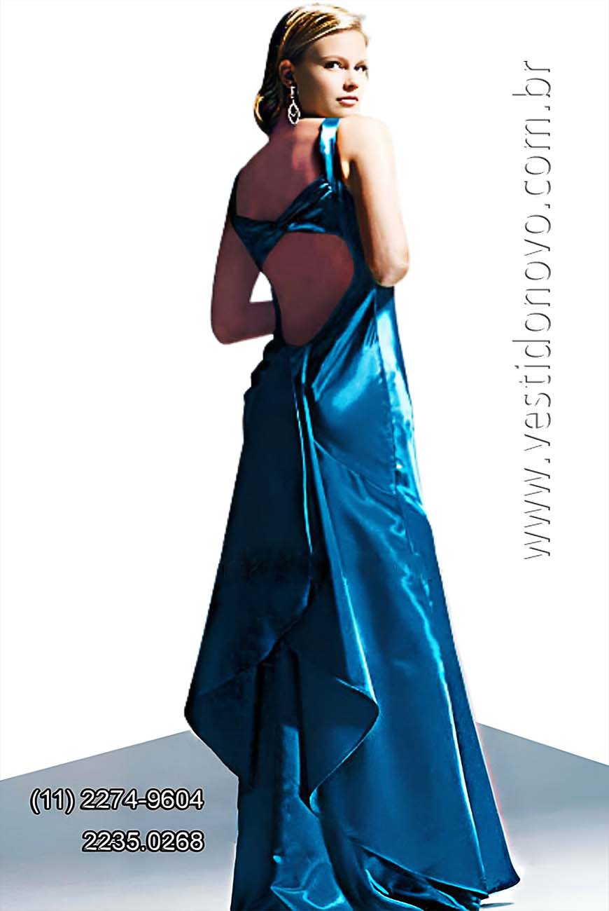 vestido madrinha de casamento em cetim azul royal, (11) 2274-9604 , loja em So Paulo