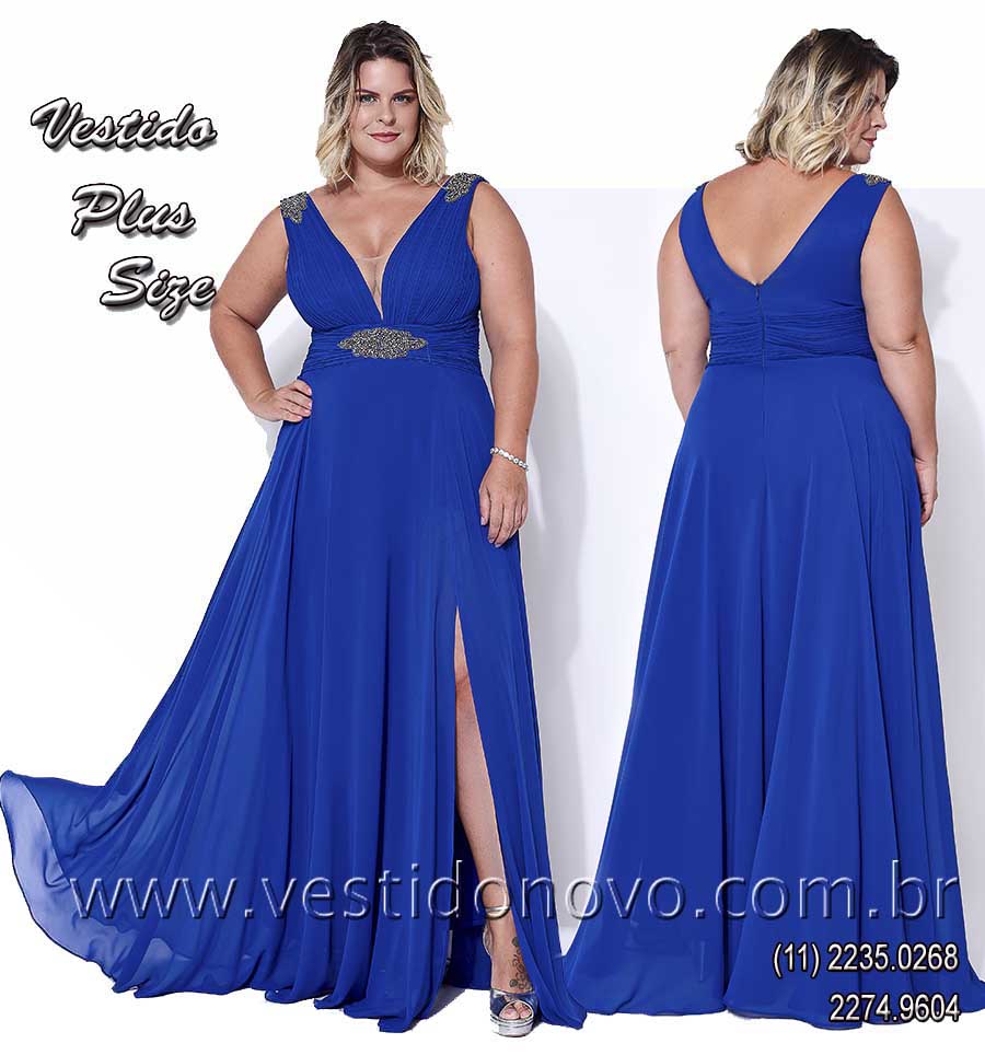 Vesdtido mae de noiva, plus size na cor azul royal, zona sul de So Paulo, sp