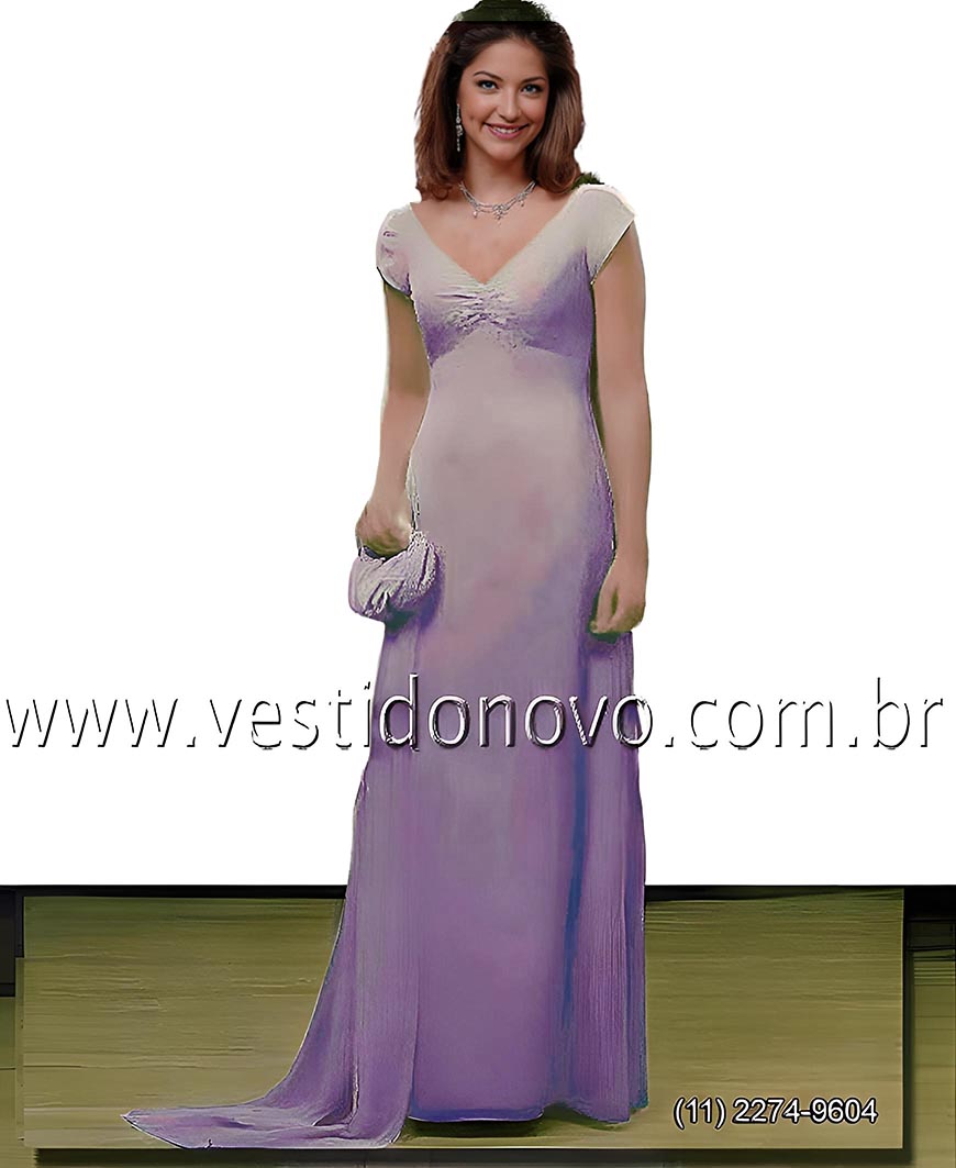 vestido lilas madrinha de casamento em So Paulo