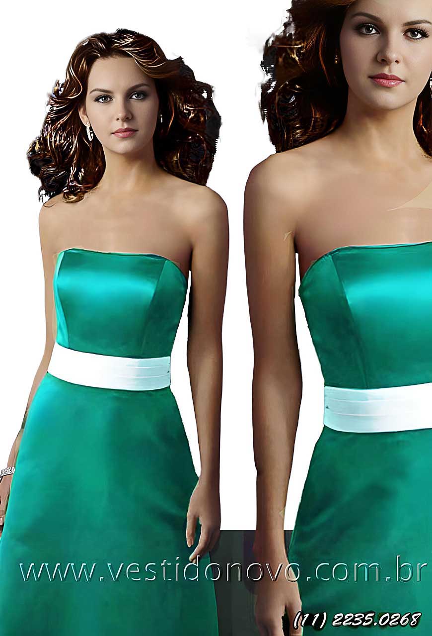 vestido madrinha de casamento na cor verde claro, aqua em So Paulo