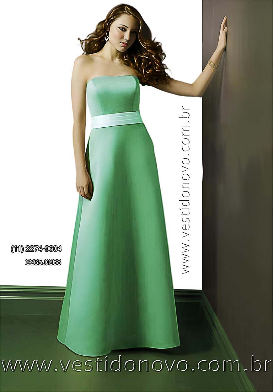 vestido madrinha de casamento na cor verde claro, aqua em So Paulo