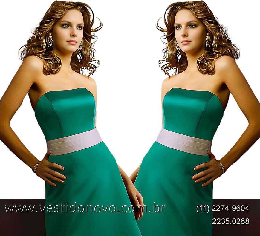 vestido madrinha de casamento na cor verde claro, aqua em So Paulo